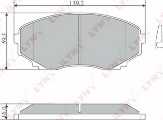 LYNXauto BD-5113 - Brake Pad Set, disc brake autospares.lv