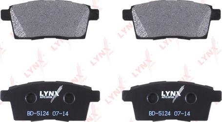 LYNXauto BD-5124 - Brake Pad Set, disc brake autospares.lv