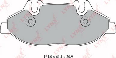 LYNXauto BD-5348 - Brake Pad Set, disc brake autospares.lv