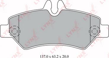 LYNXauto BD-5342 - Brake Pad Set, disc brake autospares.lv