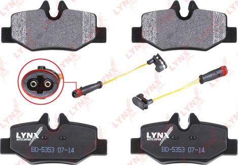 LYNXauto BD-5353 - Brake Pad Set, disc brake autospares.lv