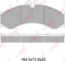 LYNXauto BD-5352 - Brake Pad Set, disc brake autospares.lv