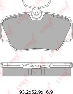 LYNXauto BD-5304 - Brake Pad Set, disc brake autospares.lv