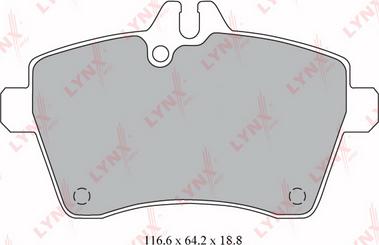 LYNXauto BD-5308 - Brake Pad Set, disc brake autospares.lv