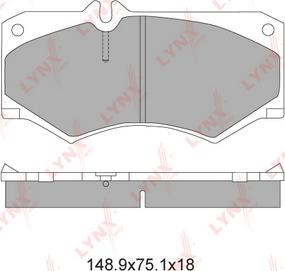 LYNXauto BD-5335 - Brake Pad Set, disc brake autospares.lv