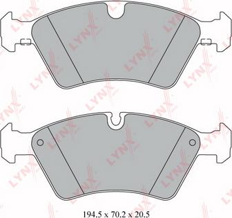 LYNXauto BD-5330 - Brake Pad Set, disc brake autospares.lv