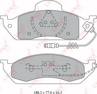 LYNXauto BD-5326 - Brake Pad Set, disc brake autospares.lv