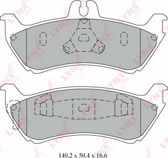 LYNXauto BD-5328 - Brake Pad Set, disc brake autospares.lv