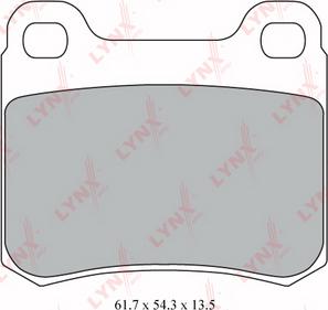 LYNXauto BD-5322 - Brake Pad Set, disc brake autospares.lv