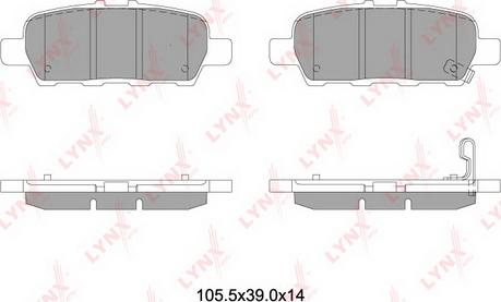 LYNXauto BD-5745 - Brake Pad Set, disc brake autospares.lv