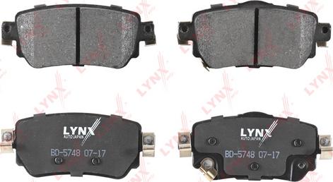 LYNXauto BD-5748 - Brake Pad Set, disc brake autospares.lv