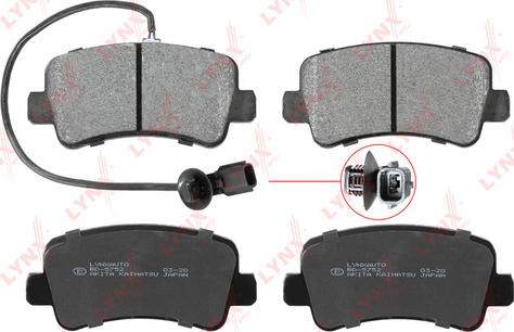 LYNXauto BD-5752 - Brake Pad Set, disc brake autospares.lv