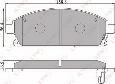 LYNXauto BD-5704 - Brake Pad Set, disc brake autospares.lv