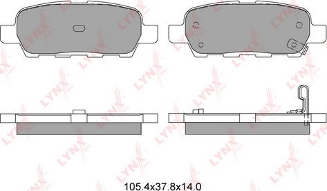 LYNXauto BD-5706 - Brake Pad Set, disc brake autospares.lv