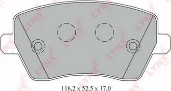 LYNXauto BD-5739 - Brake Pad Set, disc brake autospares.lv