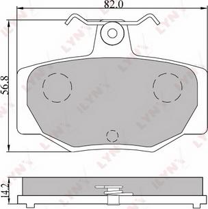 LYNXauto BD-5736 - Brake Pad Set, disc brake autospares.lv