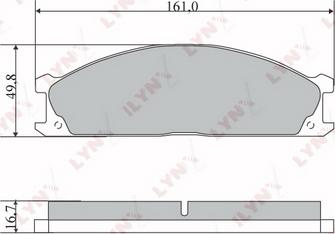 LYNXauto BD-5733 - Brake Pad Set, disc brake autospares.lv