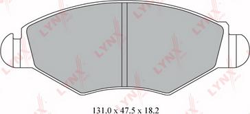 LYNXauto BD-6106 - Brake Pad Set, disc brake autospares.lv