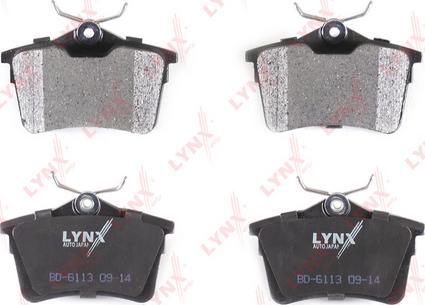 LYNXauto BD-6113 - Brake Pad Set, disc brake autospares.lv