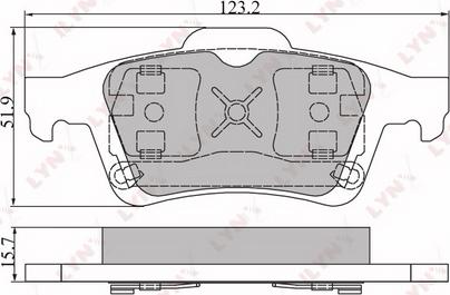 LYNXauto BD-6302 - Brake Pad Set, disc brake autospares.lv