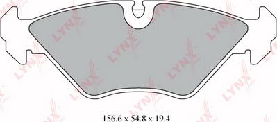 LYNXauto BD-6700 - Brake Pad Set, disc brake autospares.lv