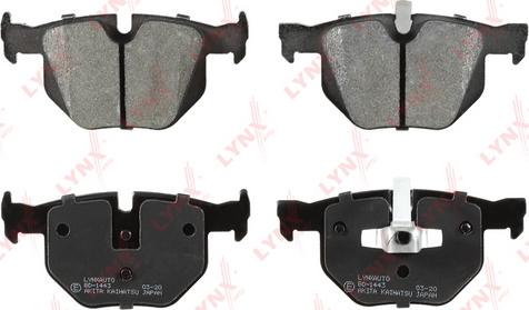 LYNXauto BD-1443 - Brake Pad Set, disc brake autospares.lv