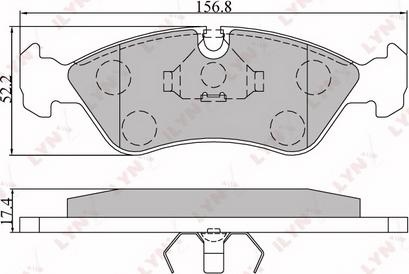 LYNXauto BD-1402 - Brake Pad Set, disc brake autospares.lv