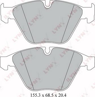 LYNXauto BD-1415 - Brake Pad Set, disc brake autospares.lv