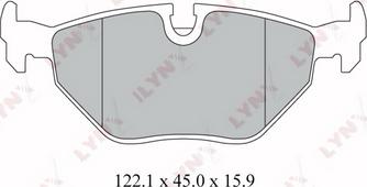 LYNXauto BD-1412 - Brake Pad Set, disc brake autospares.lv