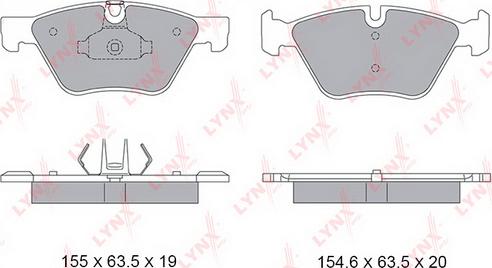 LYNXauto BD-1434 - Brake Pad Set, disc brake autospares.lv