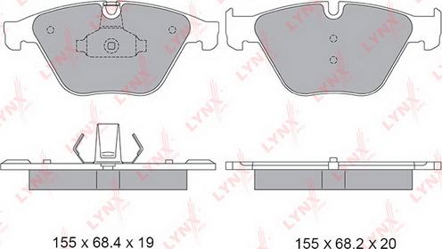 LYNXauto BD-1435 - Brake Pad Set, disc brake autospares.lv