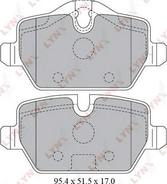 LYNXauto BD-1430 - Brake Pad Set, disc brake autospares.lv