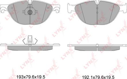 LYNXauto BD-1431 - Brake Pad Set, disc brake autospares.lv