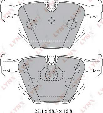 LYNXauto BD-1426 - Brake Pad Set, disc brake autospares.lv