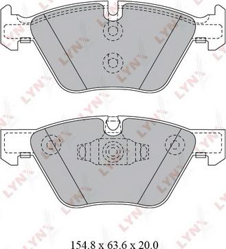 LYNXauto BD-1421 - Brake Pad Set, disc brake autospares.lv