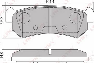 LYNXauto BD-1807 - Brake Pad Set, disc brake autospares.lv