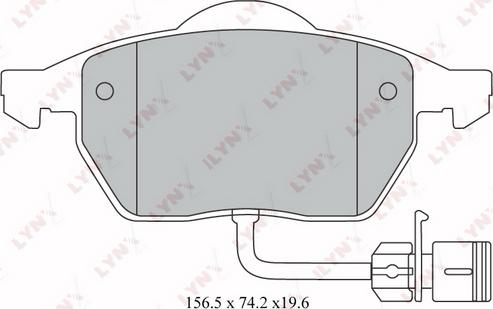 LYNXauto BD-1209 - Brake Pad Set, disc brake autospares.lv