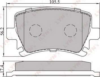 LYNXauto BD-1204 - Brake Pad Set, disc brake autospares.lv