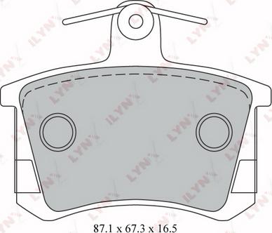 LYNXauto BD-1208 - Brake Pad Set, disc brake autospares.lv