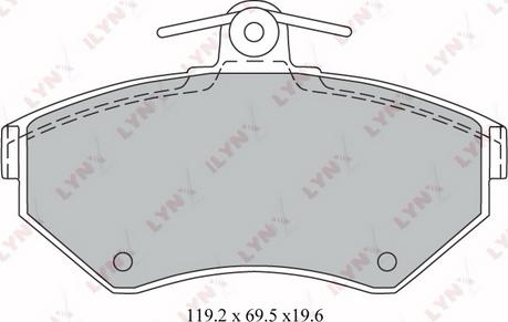 LYNXauto BD-1214 - Brake Pad Set, disc brake autospares.lv