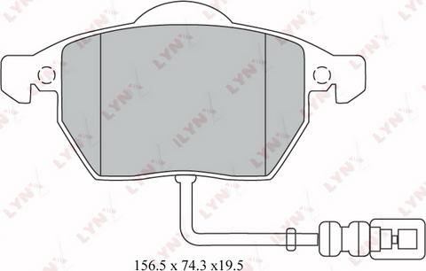 LYNXauto BD-1212 - Brake Pad Set, disc brake autospares.lv