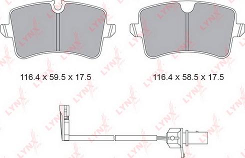 LYNXauto BD-1231 - Brake Pad Set, disc brake autospares.lv