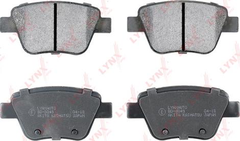 LYNXauto BD8049 - Brake Pad Set, disc brake autospares.lv