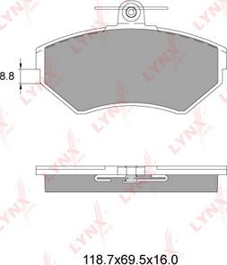 LYNXauto BD-8009 - Brake Pad Set, disc brake autospares.lv