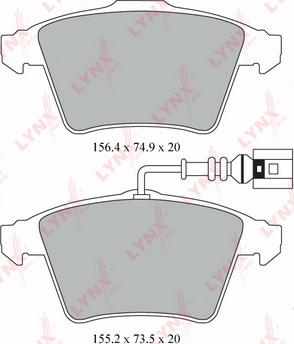 LYNXauto BD-8006 - Brake Pad Set, disc brake autospares.lv