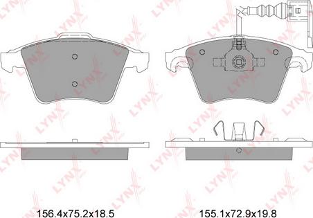 LYNXauto BD-8001 - Brake Pad Set, disc brake autospares.lv