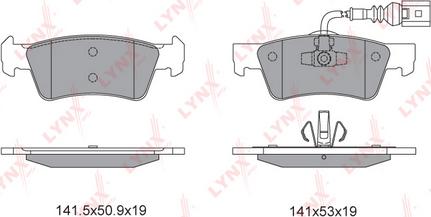 LYNXauto BD-8039 - Brake Pad Set, disc brake autospares.lv