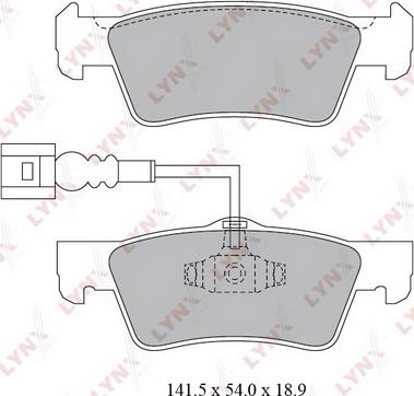 LYNXauto BD-8034 - Brake Pad Set, disc brake autospares.lv