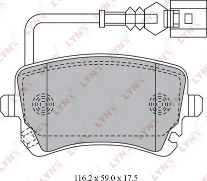 LYNXauto BD-8033 - Brake Pad Set, disc brake autospares.lv