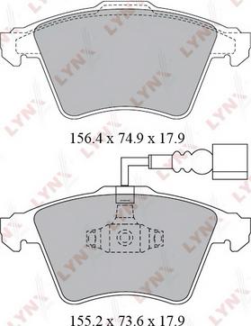 LYNXauto BD-8032 - Brake Pad Set, disc brake autospares.lv